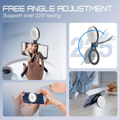 Lampe LED magnétique de poche pour Selfie, pour IPhone, IPad, téléphone portable, ordinateur portable, remplissage Flash, vidéo, Photo, lampe de photographie