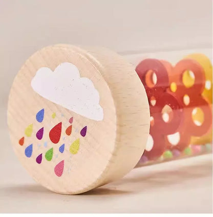 Baby Wooden Rain Sound Pipe Simulation Rain Sound Wooden Toy Gift Hourglass Fun Music Shaker Early Education Enlightenment Toy