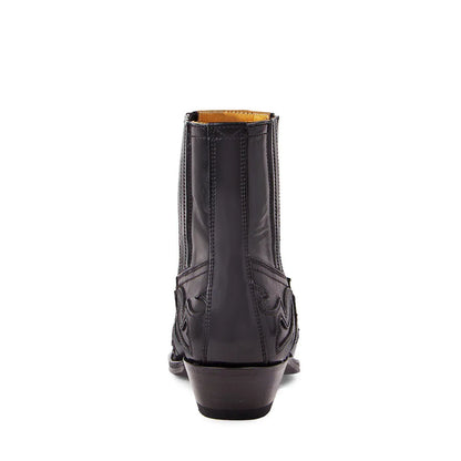 New Men's Boots Handmade Wedge Ankle Boots for Men Western Cowboy Boots Unisex Men's Leather Shoes Hard-Wearing Roman Shoes