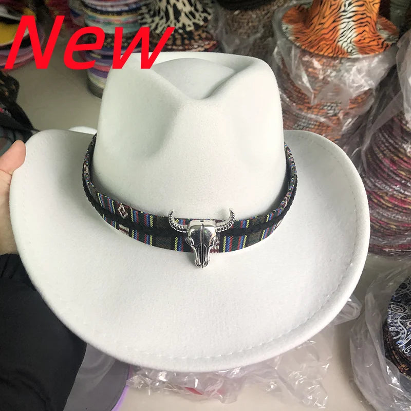 Cowboy hat various accessories cowboy hat monochrome felt hat men and women outdoor hat rider hat шляпа женская