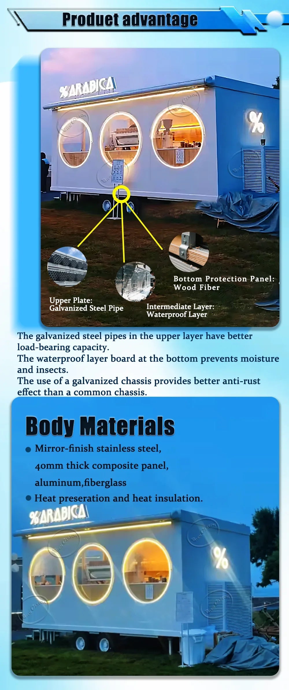 Outdoor Food Trailer for Sale Convenient Flexible Durable Catering Kitchen Trailers Commercial Grade Mobile Kitchen