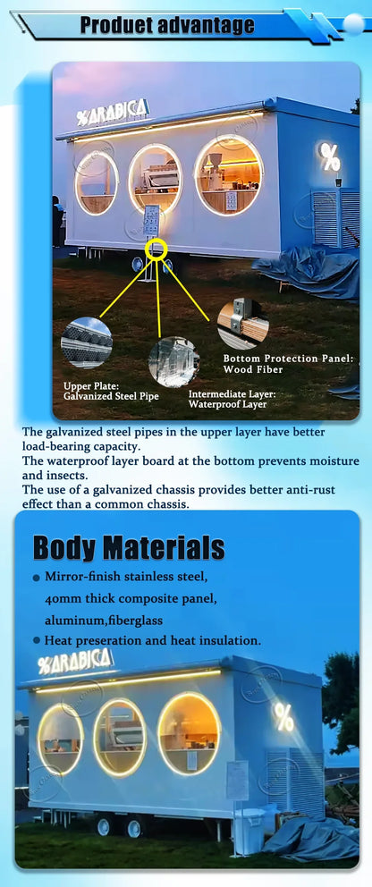 Outdoor Food Trailer for Sale Convenient Flexible Durable Catering Kitchen Trailers Commercial Grade Mobile Kitchen