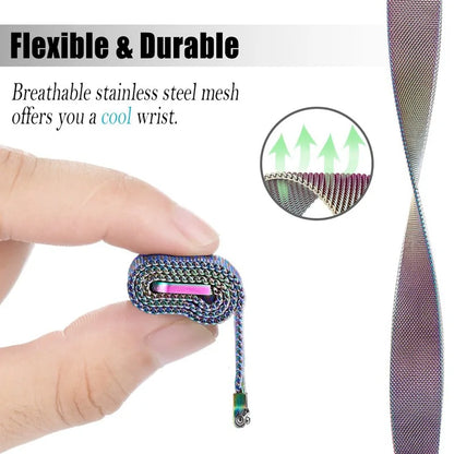 Metal Loop Strap For Fitbit Versa 2 Lite Sense Band Wrist  Replacement Magnetic Bracelet For fit bit versa 3 4 blaze Watchband