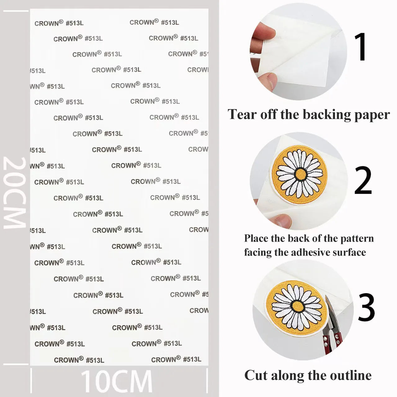 Patchs thermocollants à coudre, écussons brodés à rayures de dessin animé pour vêtements, vestes, jeans, décoration DIY
