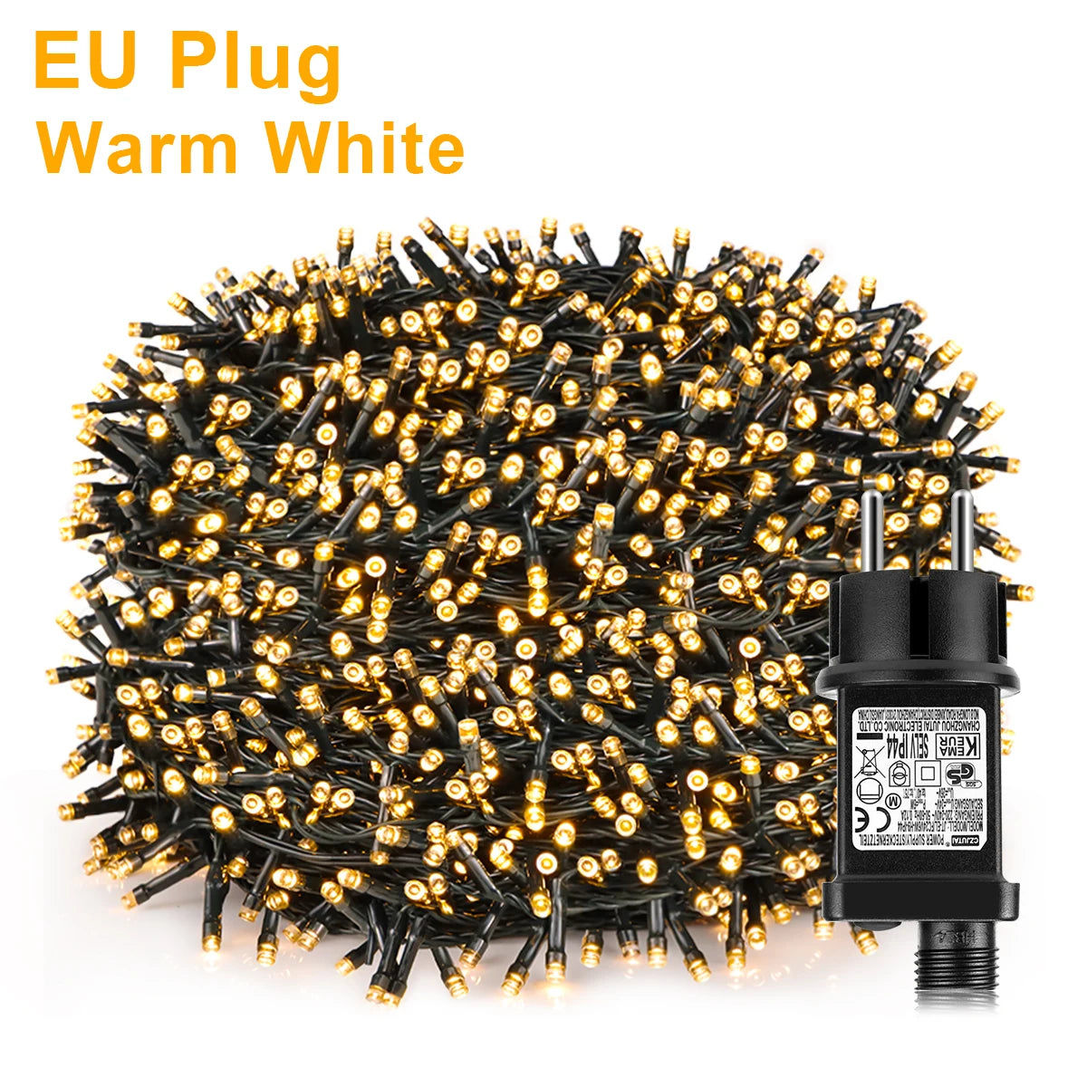 Energy Saving LED Outdoor Garden String Lights 10M 20M 30M 50M 100M Solar/EU/US Plug Charging LED Christmas Lawn Luminous Lamp