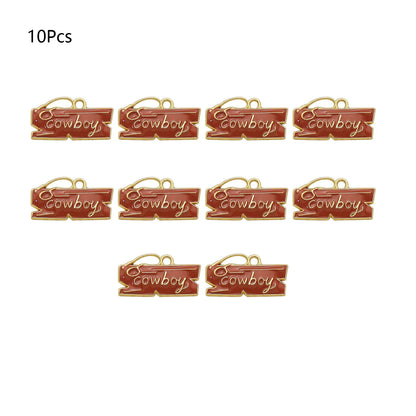 Pendentif Cowboy Western DIY Fabrication artisanale de bijoux pour boucles d'oreilles Bracelet Collier Émail Chapeau Cowgirl Bottes Breloques Accessoires