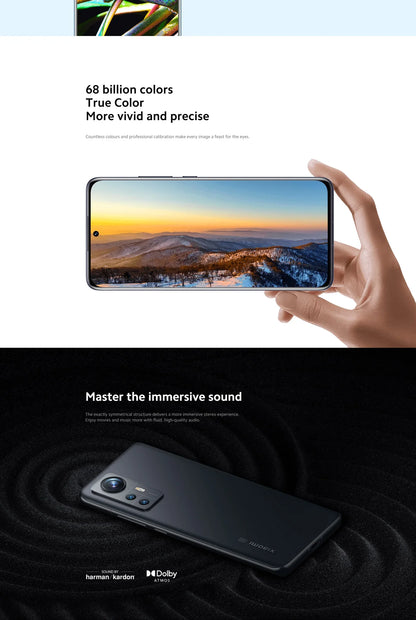 Xiaomi Mi 12x smartphone Android 5G  6.28 inch 2400x1080 Global firmware12GB RAM 256GB ROM  Original used phone