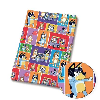 Bluey Fabric 140x50CM Cartoon Cotton Fabric Patchwork Tissue Kid Home Textile Sewing Doll Dress Curtain Polyester Cotton Fabrics