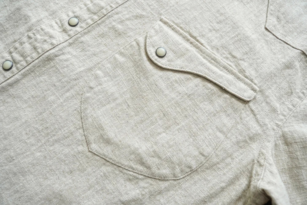 Western Sle Linen irt Men's Casual Long Sve Pure Color Loose Fit Classic Collar Button down Trendy Khaki irt