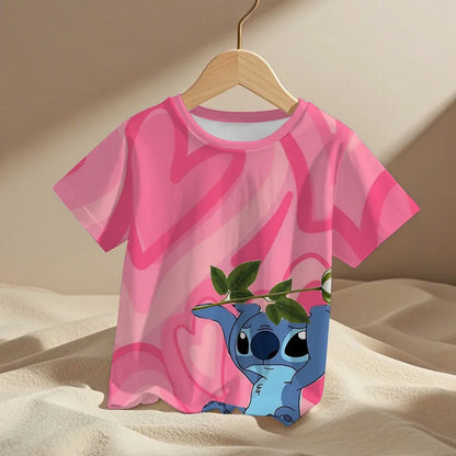 T-shirt imprimé en 3D pour enfants, vêtements d'été unisexes pour garçons et filles, tenue quotidienne décontractée avec