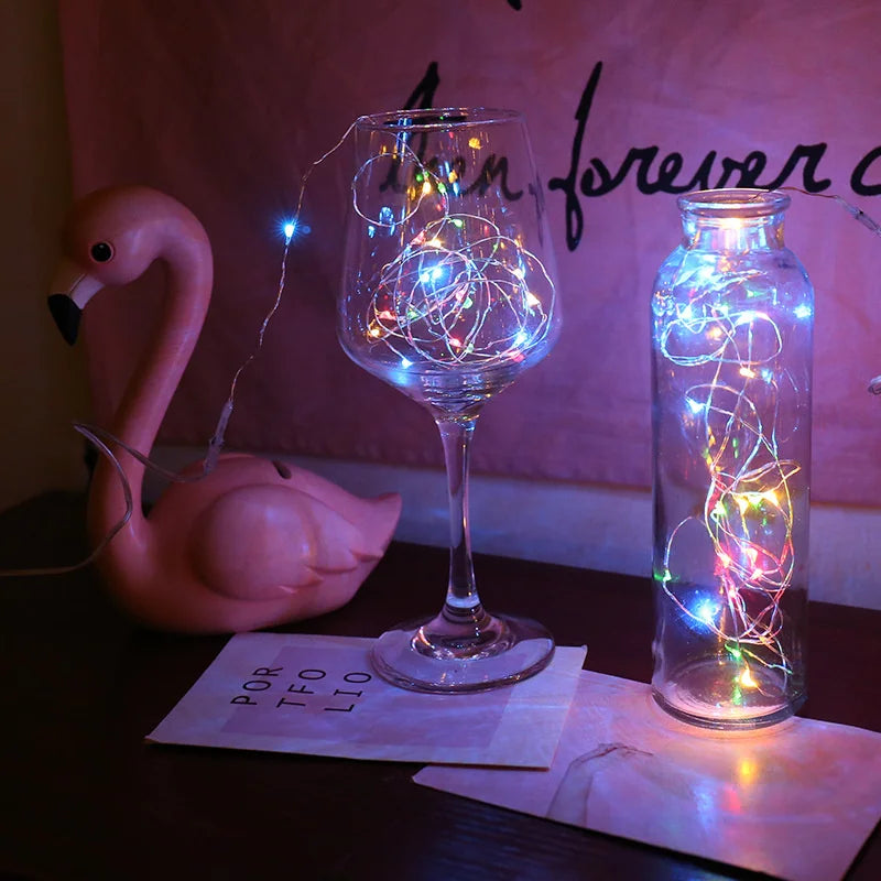 1m/2m/3m/5m/10m USB LED String Lights Garland Lamp DIY Party Wedding Christmas Tree Flasher Fairy LED Lights Home Decoration