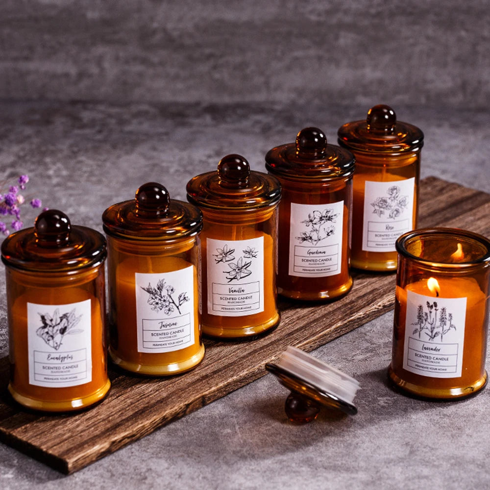 Bougies d'aromathérapie, cire de soja, petits théBougies d'aromathérapie, cire de soja, petits pots à thé, cadeau parfumé, cadeau à porter à la main Jars, Fragrance Gift, Handheld Gift