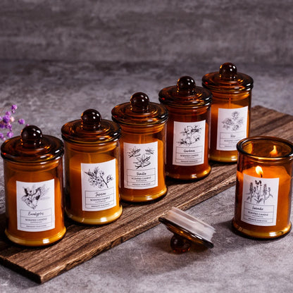 Bougies d'aromathérapie, cire de soja, petits théBougies d'aromathérapie, cire de soja, petits pots à thé, cadeau parfumé, cadeau à porter à la main Jars, Fragrance Gift, Handheld Gift