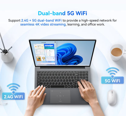 Ordinateur portable Blackview AceBook 12 Win 11 16'' FHD IPS, Intel I5-1030NG7, 16 Go de RAM, 512 Go de SSD, bouton d'alimentation 2 en 1 avec empreinte numérique