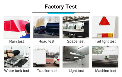 Pink Trailer for Sale New Food Truck Mobile Fast Food Cart Outdoor Kitchen Ice Cream Pizza Trailer Usa Standard