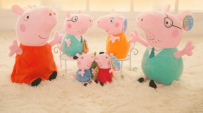 30CM Peppa Pig Toys Kawaii Piggy George Piggy Daddy Piggy Mummy Cartoon Dolls Children's Room Decoration Cushions Pillows Gifts