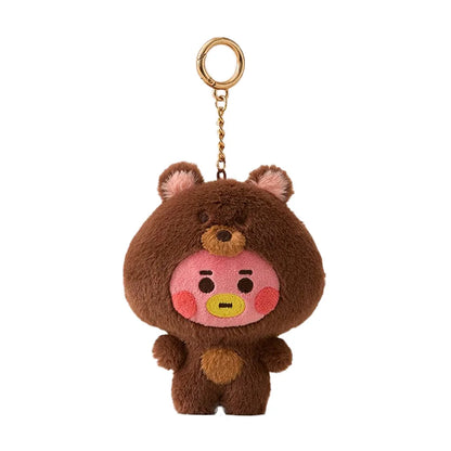 Baby Animal Series Bt21 Cooky Shooky Plush Doll Keychain Pendant Cute Koya Toy Girls Bag Packaging Decoration Collection Gift