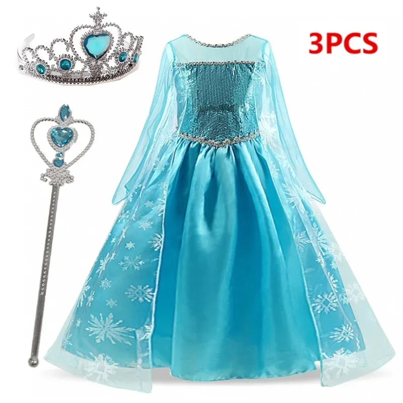 Robe de princesse pour filles, costume de Cosplay pour enfants, vêtements d'Halloween, de carnaval, d'anniversaire, costume de princesses pour enfants