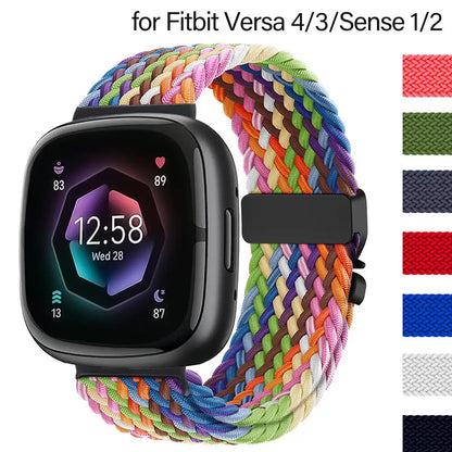 Parachute Braided Strap for Fitbit Versa 4 3 Sense 2 band Accessories replacment nylon correa Bracelet for Fitbit Versa 4 Strap