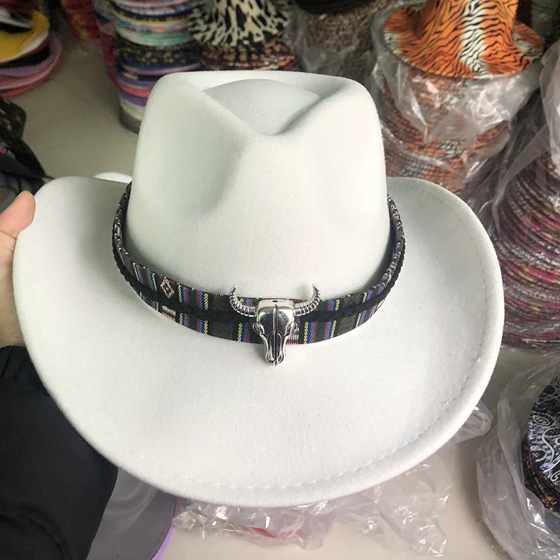 Cowboy hat various accessories cowboy hat monochrome felt hat men and women outdoor hat rider hat шляпа женская