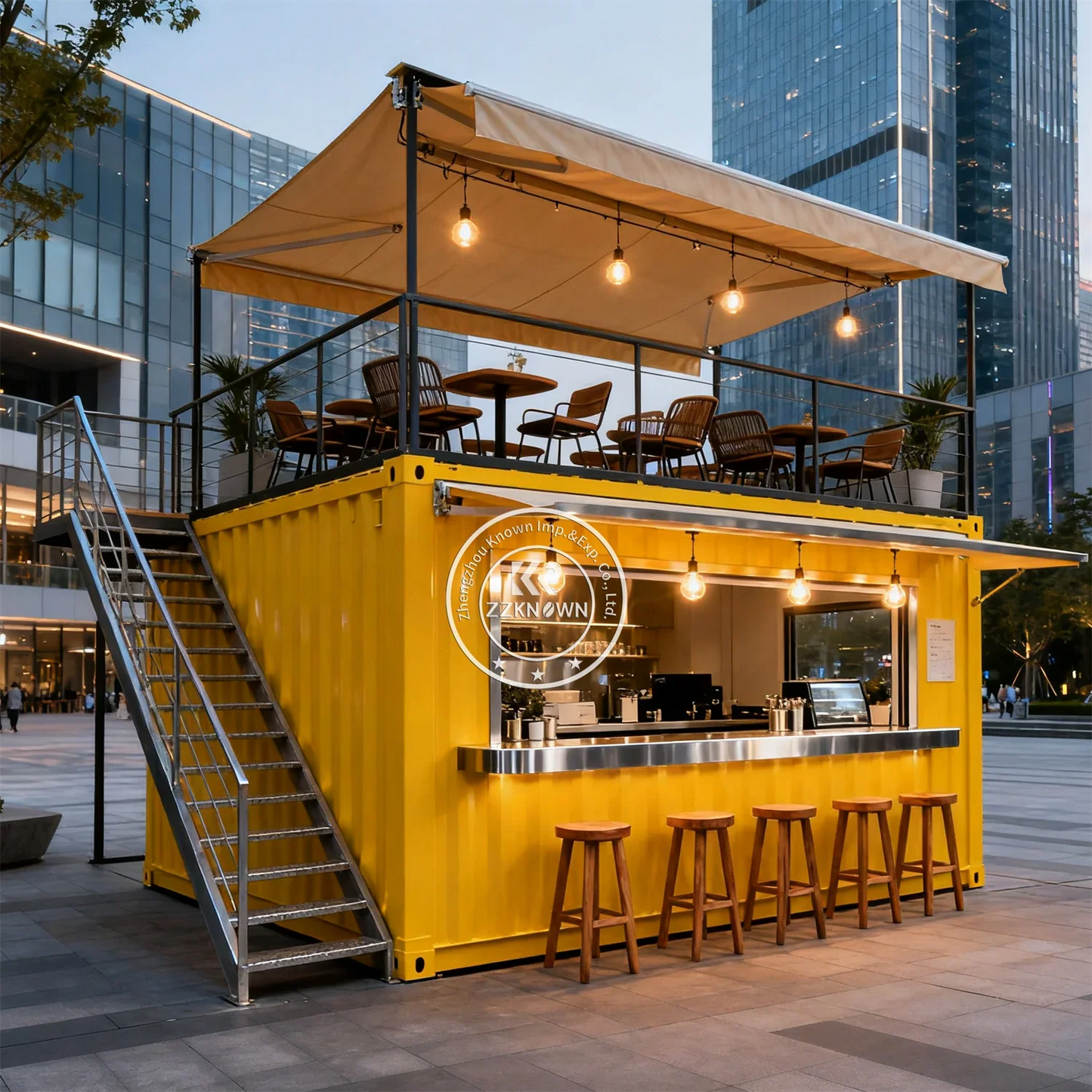 Portable Prefab Container House For Bakery Coffee Shop Kiosk Kitchen Application Outdoor Mobile Container Restaurant For Sale