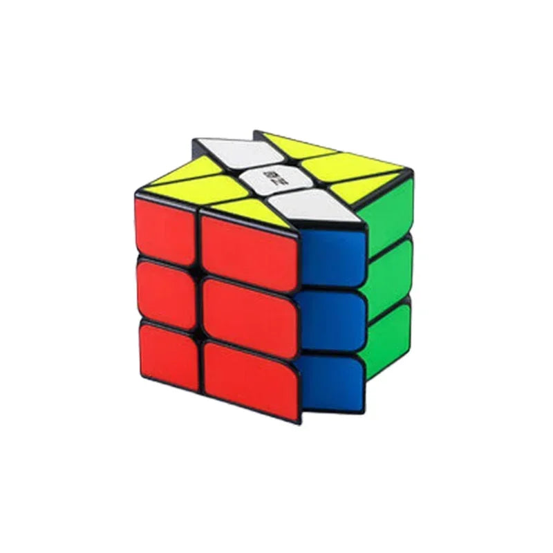 [CubeFun]QiYi Axis Cube Tiled / Fisher Cube Tiled / Windmill Cube Tiled Magic Cube Black Set Speed Cubes Puzzles Toys