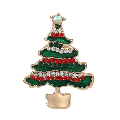 Broches de noël pour hommes et femmes, chapeau de père noël, gants, cloches, chaussettes, costume en strass, broches métalliques, Badges, cadeau du nouvel an, 2022
