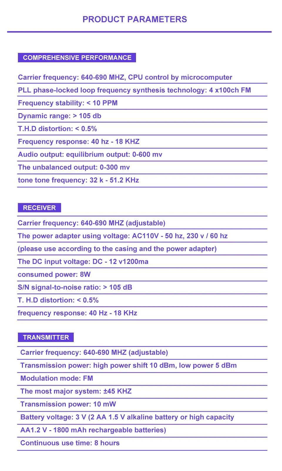 KATELEIYU UHF High end karaoke stage performance, wedding family KTV, party professional 8-channel wireless microphone system