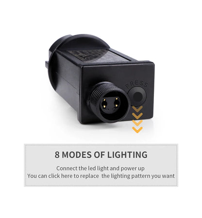 100M 50M Twinkle Star LED String Lights Waterproof 8 Lighting Modes For Outdoor Garden Yard Lawn Christmas Tree Festival Decor