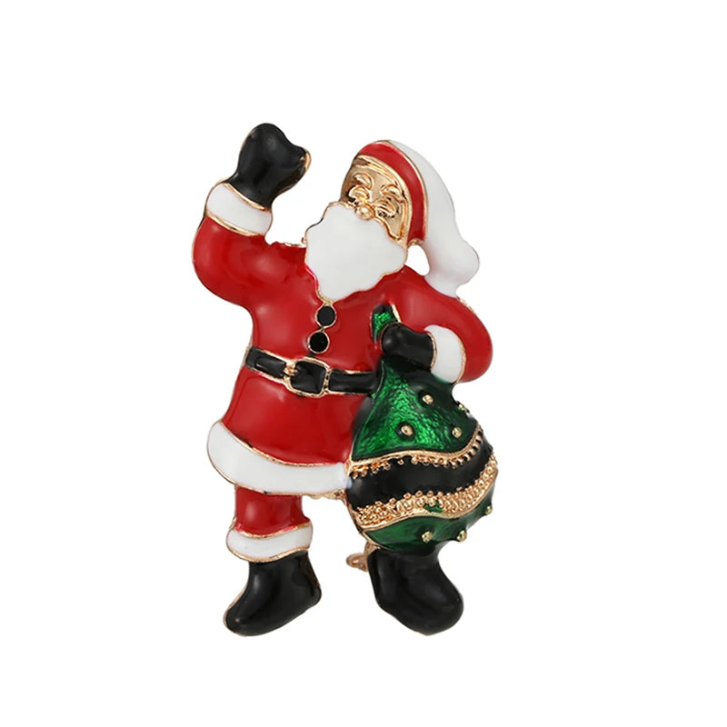 Broches de noël pour hommes et femmes, chapeau de père noël, gants, cloches, chaussettes, costume en strass, broches métalliques, Badges, cadeau du nouvel an, 2022