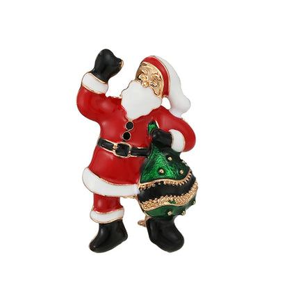 Broches de noël pour hommes et femmes, chapeau de père noël, gants, cloches, chaussettes, costume en strass, broches métalliques, Badges, cadeau du nouvel an, 2022