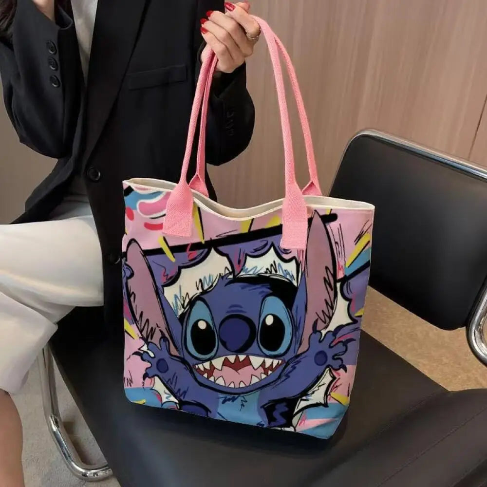 New Stitch Single Shoulder Bag Cartoon Stitch Pattern Shoulder Bag Ladies Tote Bags Joker Unisex Bags Commuter Handbag Gifts