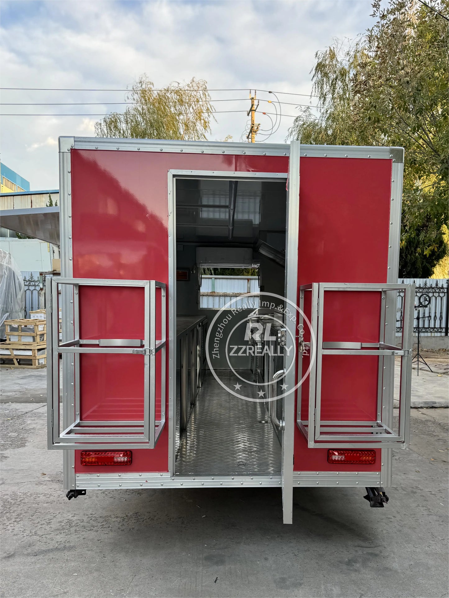 Commerical Food Truck Stainless Steel Snack Cart Hot Dog Coffee Kiosk Mobile Kitchen Concession Food Truck Trailer For Sale