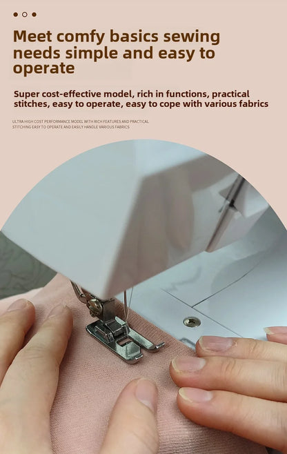 Sewing Machine, 12 Stitches Domestic Sewing Machine, Presser Foot, Overlock Machines, Electric Portable Pedal, Clothes Stitch