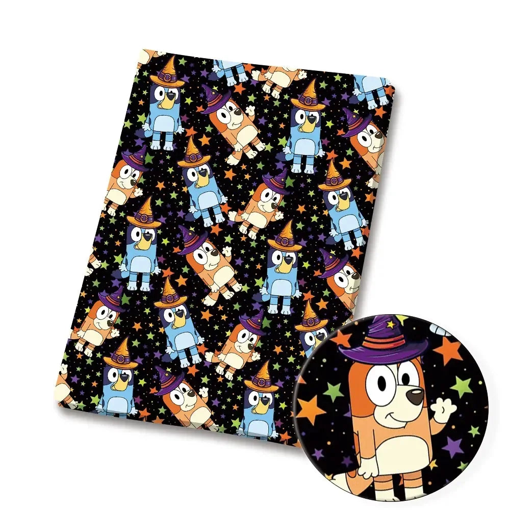 Bluey Fabric 140x50CM Cartoon Cotton Fabric Patchwork Tissue Kid Home Textile Sewing Doll Dress Curtain Polyester Cotton Fabrics