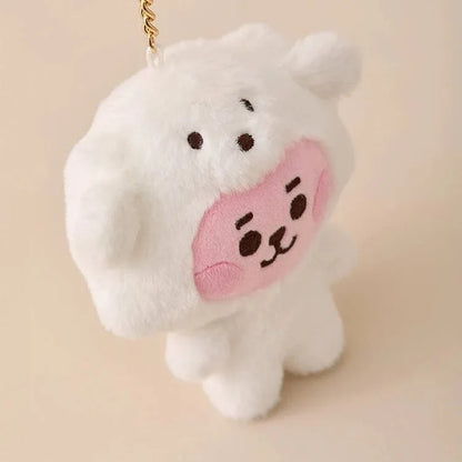 Baby Animal Series Bt21 Cooky Shooky Plush Doll Keychain Pendant Cute Koya Toy Girls Bag Packaging Decoration Collection Gift