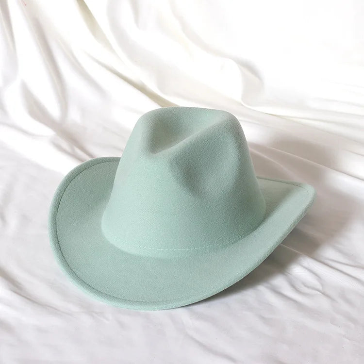 Cowboy hat various accessories cowboy hat monochrome felt hat men and women outdoor hat rider hat шляпа женская