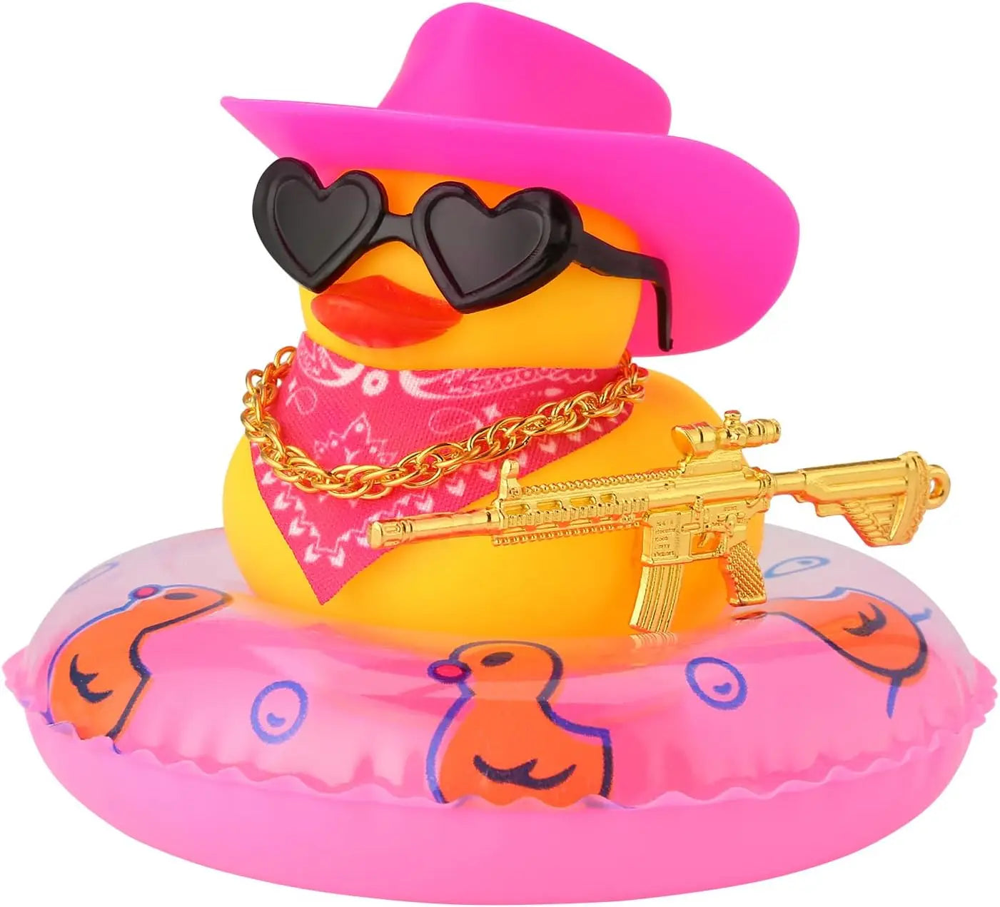 Cowboy Hat Rubber Ducks Toys Office Car Decoration Cute Summer Duck Duckling for Birthday Party Supplies Gifts for Friends Kids