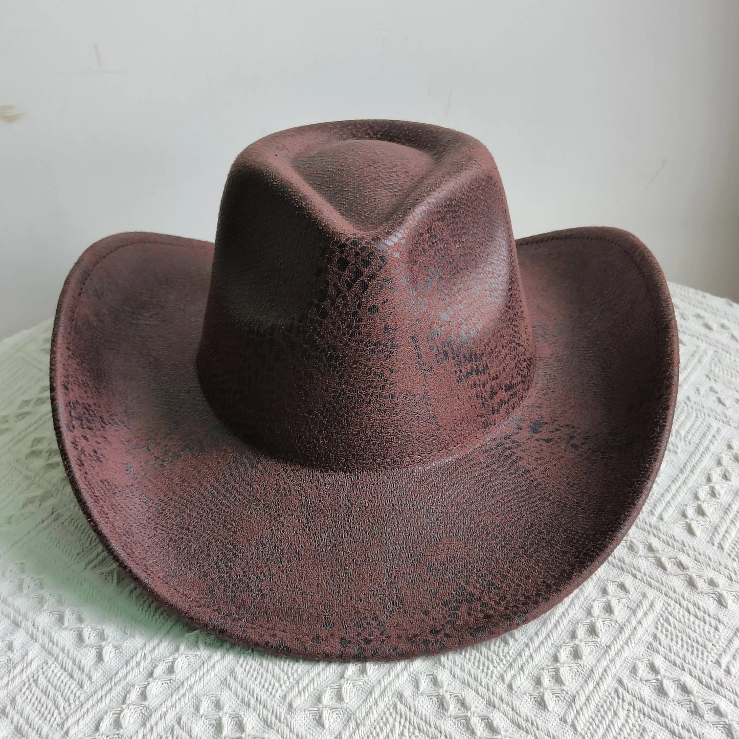 Faux Leather Western Cowboy Hats Men Women retro cowboy hats big brim cowgirl hat knight hat men chapeau ковбойская