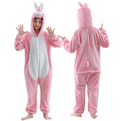 Pyjama en flanelle de carnaval pour enfants, combinaison, combinaison, dessin animé, vêtements d'hiver, Halloween, pour garçons et filles, famille