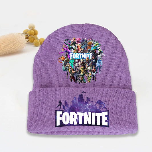 Fortnites Knitted Hats Cartoon Game Fortress Night Children Headgear Autumn Winter Woolen Caps Anime Hat Kids Birthday Gift New