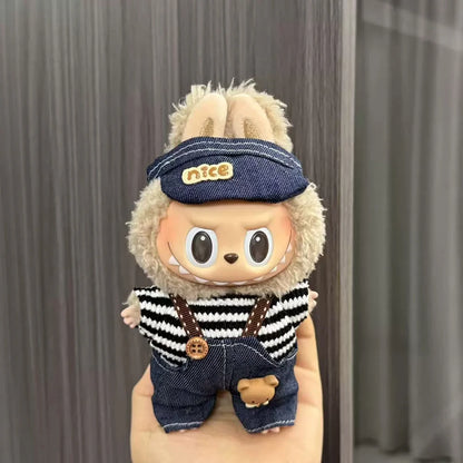 Labubu Doll Clothes Enamel Labu Cloth 17cm Doll Cute Dress-up Climbing Clothes Skirt Plush Toy Clothes