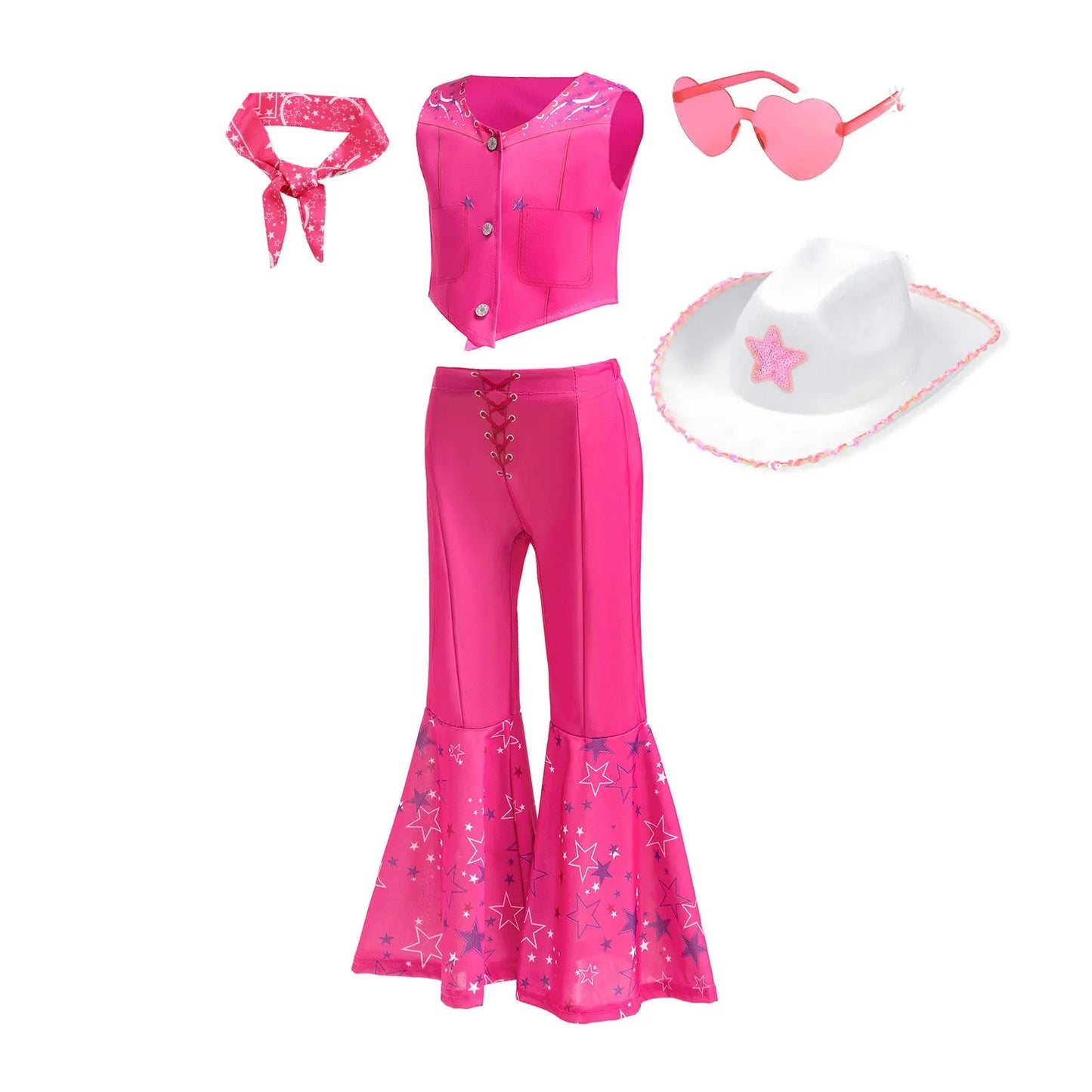 Tenue de cow-girl Barbie pour fille de 2 à 12 ans, tenue de cosplay Barbie pour Halloween
