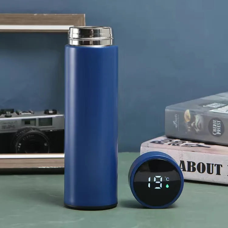 Stainless Steel Thermal Bottle with Digital Thermometer 500ml Led Digital Temperature Display Thermos Intelligent Water Bottle
