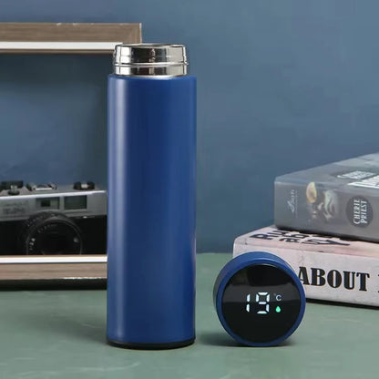 Stainless Steel Thermal Bottle with Digital Thermometer 500ml Led Digital Temperature Display Thermos Intelligent Water Bottle