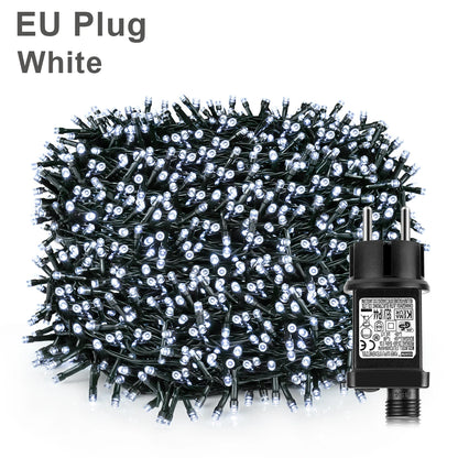 Energy Saving LED Outdoor Garden String Lights 10M 20M 30M 50M 100M Solar/EU/US Plug Charging LED Christmas Lawn Luminous Lamp