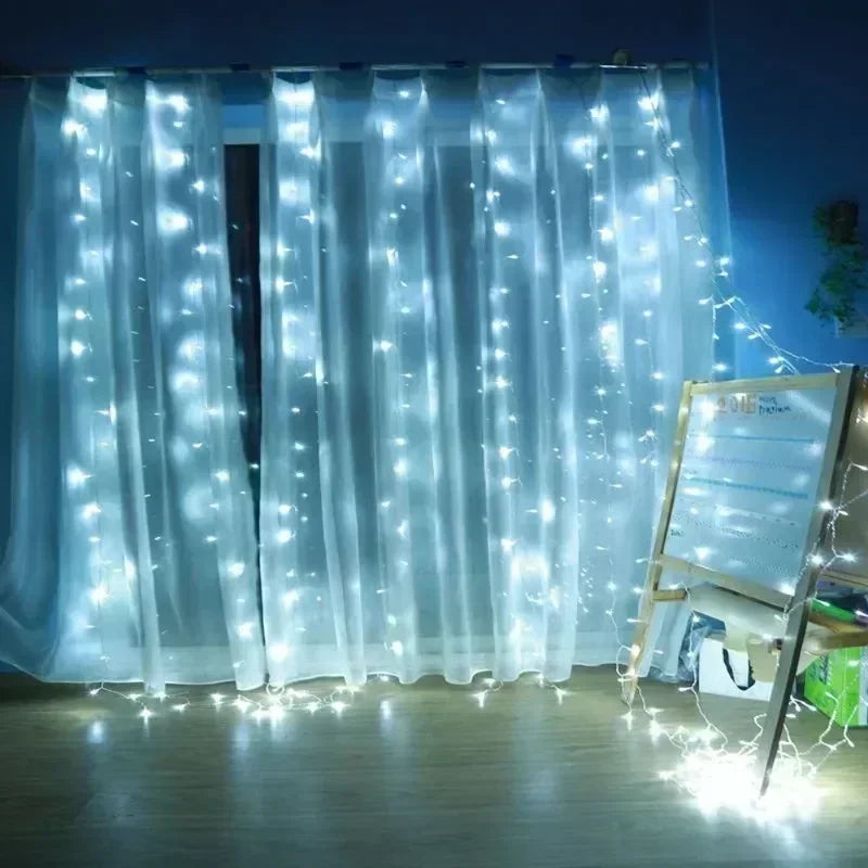 Rideau USB LED guirlandes lumineuses 3/4/6M télécommande chambre vacances mariage anniversaire noël décoration fée guirlande lampe