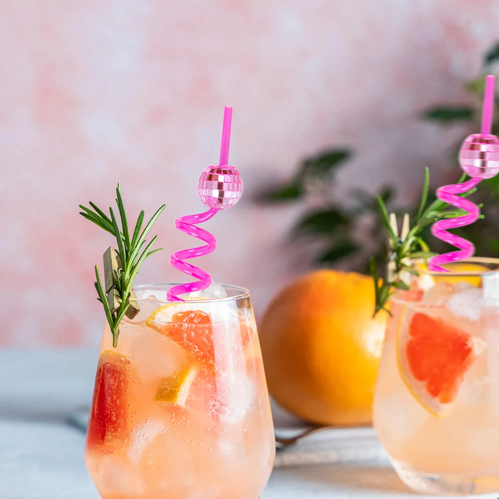 6pcs Mini Disco Cowgirl Hat Disco Plastic Straw 70s Disco Party Decoration Bachelorette Party Western Cowgirl Birthday Supplies