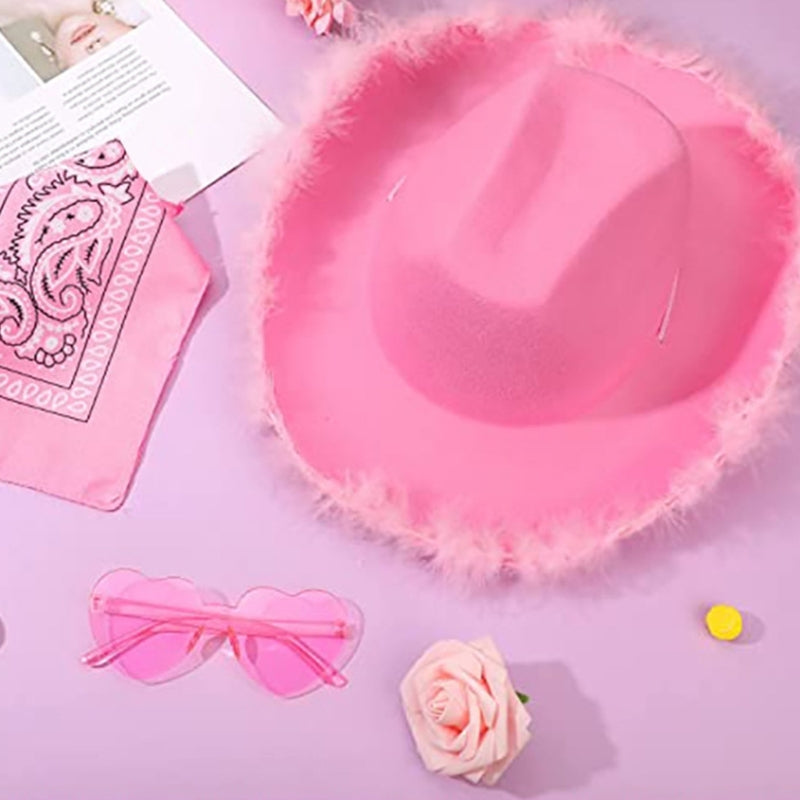 Ensemble de lunettes de Cowboy, Bandana, Costume de fête d'enterrement de vie de jeune fille