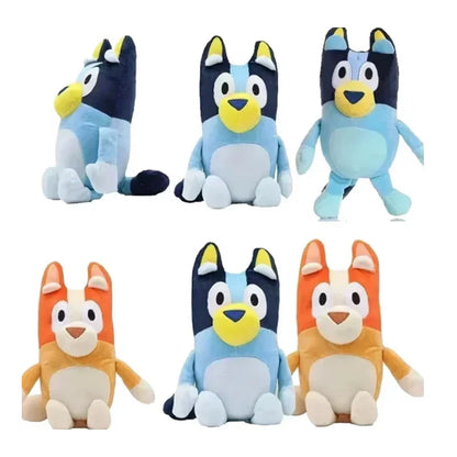 Peluches familiales  17/28 cm – Chiens de dessin animé, peluches douces, idéales pour les anniversaires et les cadeaux de Noël
